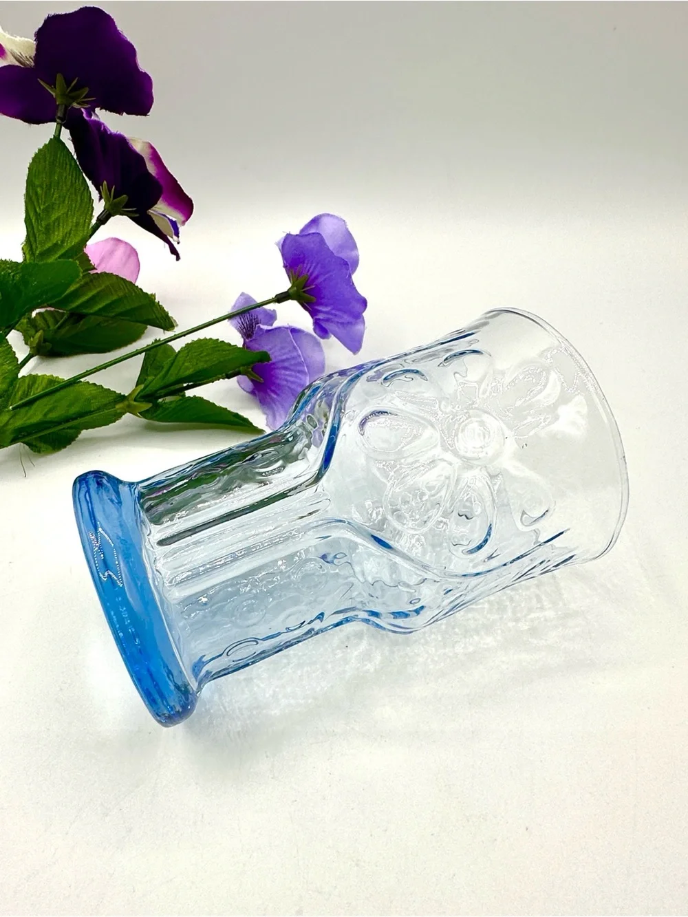 Libbey Country Garden Blue 1975 Tumbler